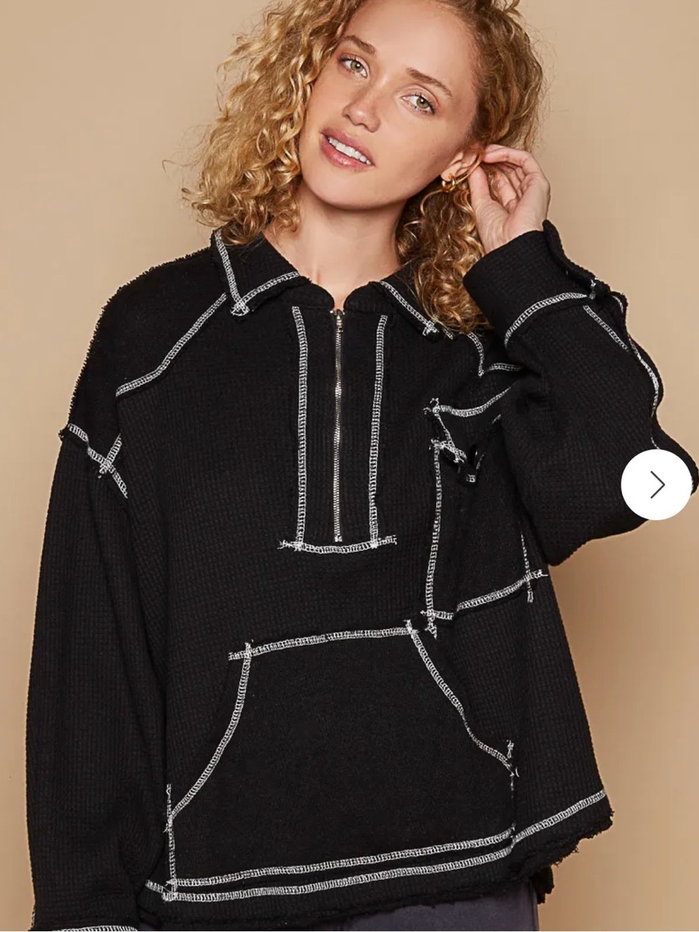 POL Moving Forward Long Sleeve THERMAL Knit half Zip
